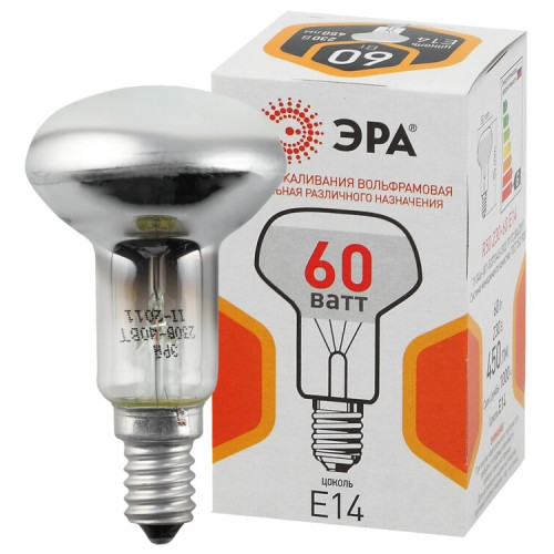 Лампа накаливания ЛОН R50 рефлектор 60Вт 230В E14 | Б0039141 | ЭРА