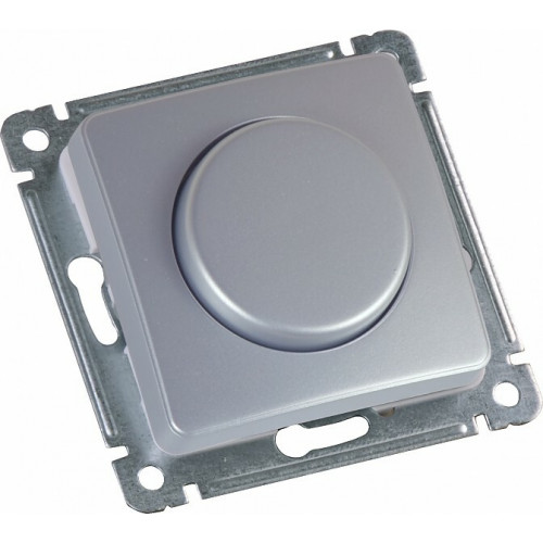Светорегулятор (диммер) скрытой установки, поворотно-нажимного типа, механизм, цвет серебро | ДС-315-472-06 | HEGEL