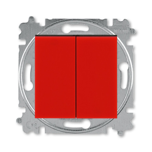 ABB Levit Красный / дымчатый чёрный Выключатель 2-кл. | 3559H-A05445 65W | 2CHH590545A6065 | ABB