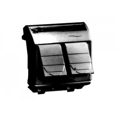 Brava черный розетка компьютерная RJ45 двойная категория 6e экран. FTP 2мод| 77453N | DKC