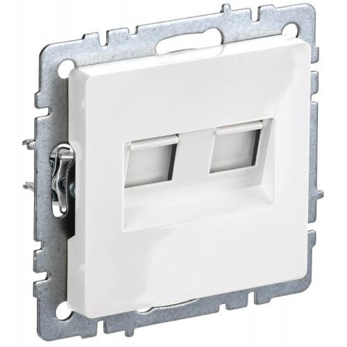 BRITE Роз. комп. 2-ая RJ45 кат.5E РК10-2-БрБ белый | BR-K20-1-K01 | IEK