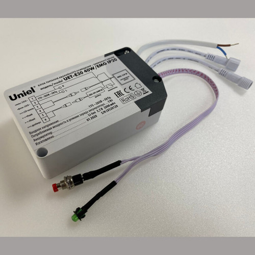 Блок аварийного питания для светодиодных панелей CLIP IN UET-E30 40W/EMG IP20 | UL-00006766 | Uniel