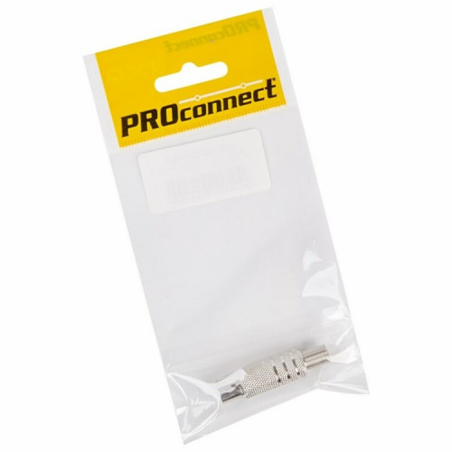 Разъем антенный на кабель, (штекер-TV никель с пружиной), (1шт.) (пакет) PROconnect | 05-2011-4-7 | PROconnect