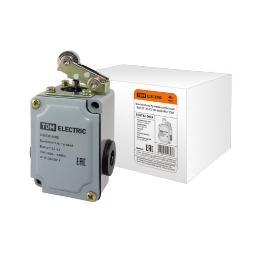Выключатель путевой контактный ВПК-2112Б-У2 10А 660В IP67 | SQ0732-0005 | TDM