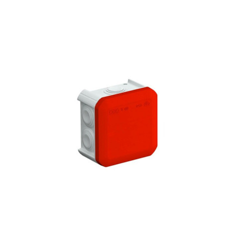 Коробка распределительная T40, 90x90x52 мм, красная крышка (T 40 RO-LGR) | 2007630 | OBO Bettermann
