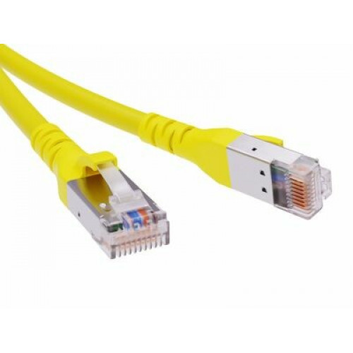 Патч-корд экранированный CAT6A SF/UTP 4х2, LSZH, желтый, 2.0м | RN6ASF4520YL | DKC