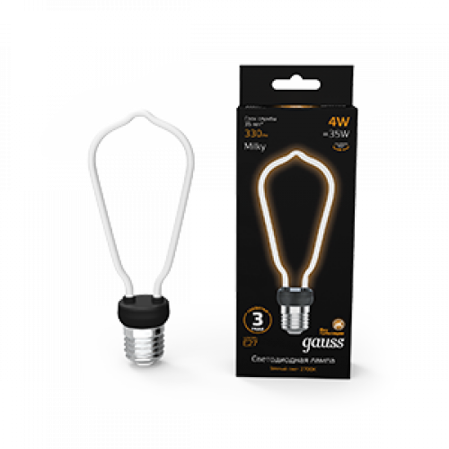 Лампа светодиодная LED Filament Bulbless ST64 Milky E27 4W 330lm 2700K 64*165mm 1/10/100 | 1005802104 | Gauss