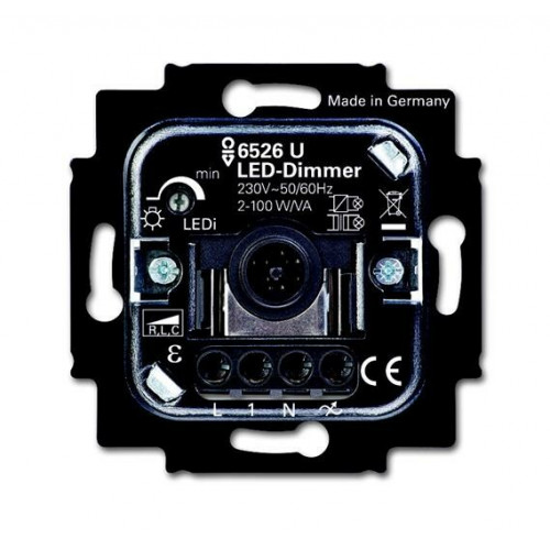 Механизм светорегулятора LED, клавишный, 2-100 Вт/ВА | 6512-0-0323 | 2CKA006512A0323 | ABB
