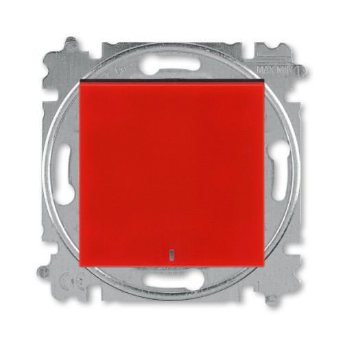 ABB Levit Красный / дымчатый чёрный Переключатель 1-кл. с подсветкой ориентационная | 3559H-A06446 65W | 2CHH590646A6065 | ABB