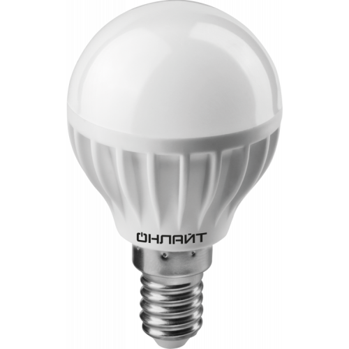 Лампа светодиодная OLL-G45-6-230-6.5K-E14 | 61136 | ОНЛАЙТ