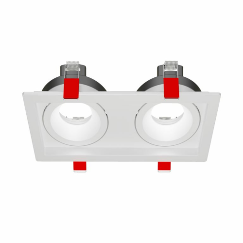 Рамка для модульного светильника FLEX 50 11 двойная встраиваемая 110х220х55мм RAL9010 поворотная | V1-R0-00435-10010-2000000 | VARTON