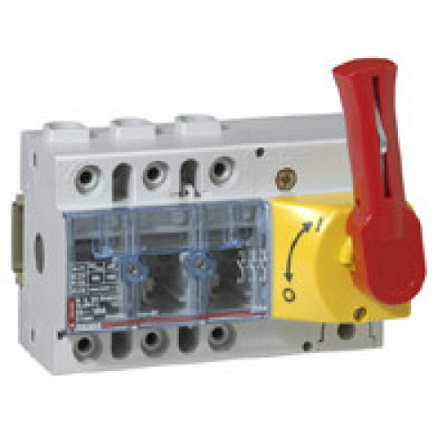 Выключатель-разъединитель Vistop - 125 A - 3П - рукоятка спереди - красная рукоятка / желтая панель | 022334 | Legrand
