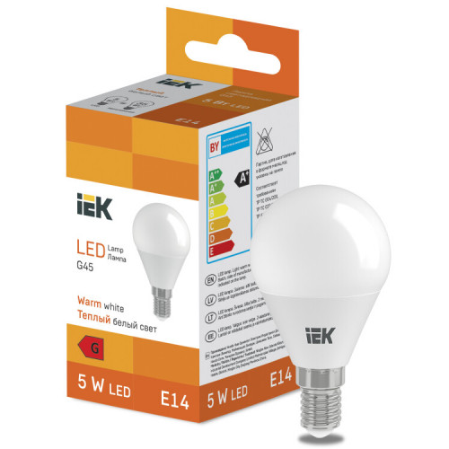 Лампа светодиодная Globe G45 400lm 3000K E14 | LL-I-G45-5-230-30-E14 | IEK