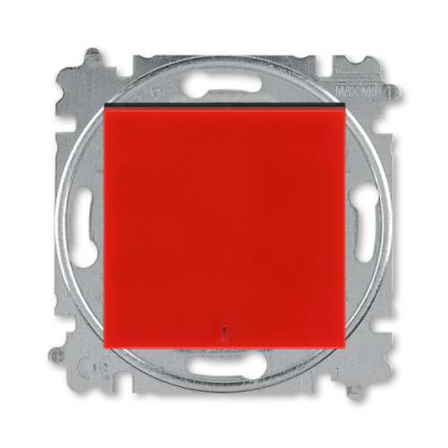 ABB Levit Красный / дымчатый чёрный Переключатель 1-кл. с подсветкой контрольная | 3559H-A25445 65W | 2CHH592545A6065 | ABB