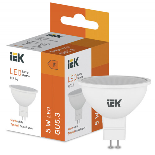 Лампа светодиодная MR16 410lm 3000K GU5 | LL-I-MR16-5-230-30-GU5 | IEK