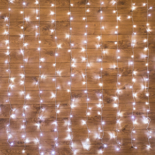 Гирлянда «Светодиодный дождь» 2х3 м, свечение с динамикой, прозрачный провод, 230 В, цвет белый | 235-065 | NEON-NIGHT