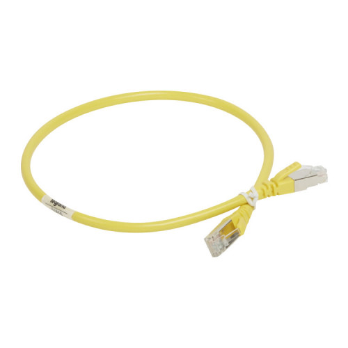 Патч-корд S/FTP категория 6а PVC 0,5 м желтый | 051816 | Legrand