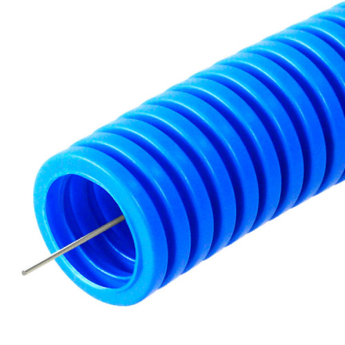 Труба гофрированная ПП тяжёлая 750 Н безгалогенная (HF) синяя с/з д20 (100м/4800м уп/пал) | PR02.0056 | Промрукав