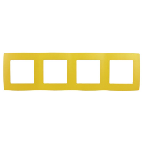 Рамка на 4 поста 12-5004-21 , жёлтый (10/100/2000) |Б0019413 | ЭРА