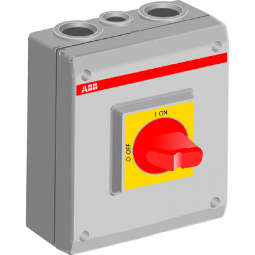 Выключатель-нагрузки 4п в пластиковом корпусе OTP16BA4M с красной рукояткой | 1SCA022459R6510 | ABB