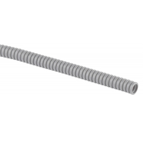 Труба гибкая гофрированная ПВХ 25мм с протяжкой лёгкая GOFR-25-50-PVС (50м) серый | Б0020113 | ЭРА