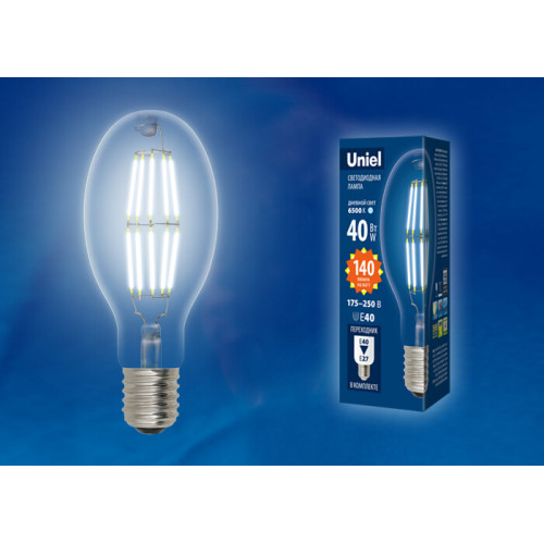 Лампа светодиодная промышленная LED-ED90-40W/NW/E40/CL GLP05TR LED мощная, прозр. 4000К | UL-00003762 | Uniel