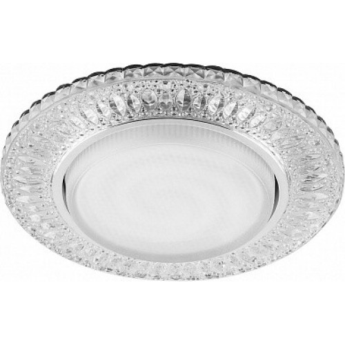 Светильник потолочный встраиваемый под лампу GX53 CD4022 20LED*2835 SMD 4000K, 15W GX53, без лампы, прозрачный, хром | 29475 | FERON