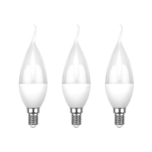 Лампа светодиодная Свеча на ветру (CW) 7.5 Вт E14 713 Лм 2700 K теплый свет (3 шт./уп.) | 604-045-3 | Rexant