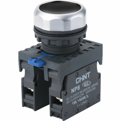 Кнопка управления NP8-11BN/2 без подсветки, чёрная 1НО+1НЗ IP65 (R) | 667112 | CHINT