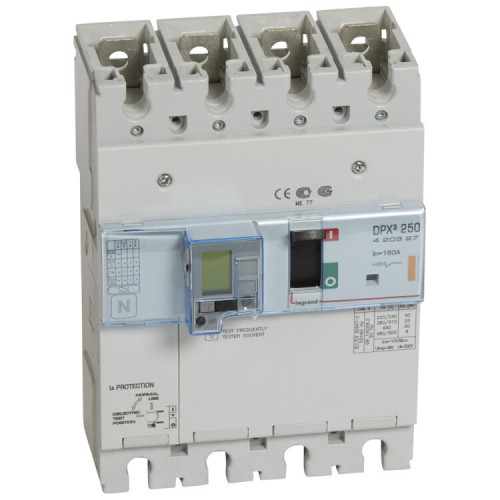 Автоматический выключатель DPX3 250 - эл. расц. - с диф. защ. - 25 кА - 400 В~ - 4П - 160 А | 420327 | Legrand