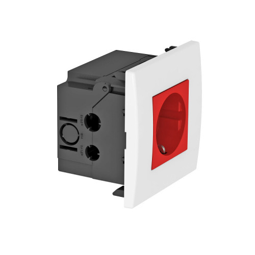 Укомплектованный розеточный блок AR45 (1xModul45,84x84x59 мм,красный) (SDE-RW D0RT1) | 6119403 | OBO Bettermann