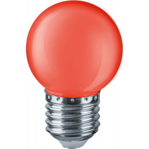 Лампа светодиодная для белт лайта 1Вт Е27 230В красный NLL-G45-1-230-R-E27 шарик цветной | 71827 | Navigator