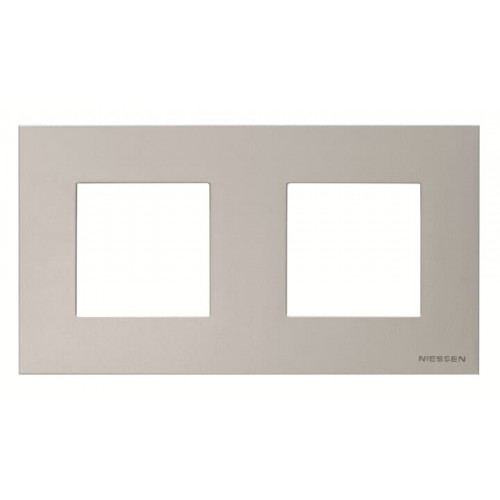Рамка 2-постовая, (2+2)-модульная, базовая, серия Zenit, цвет серебристый | 2CLA227210N1301 | ABB