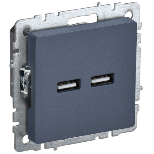 BRITE Розетка USB A+A 3,1А РЮ10-1-БрМ маренго | BR-U21-D31-K35 | IEK