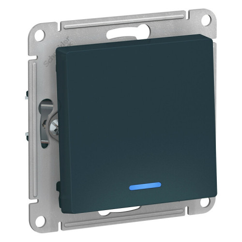 AtlasDesign Изумруд Выключатель 1-клавишный с подсветкой, сх.1а, 10АХ, механизм | ATN000813 | SE