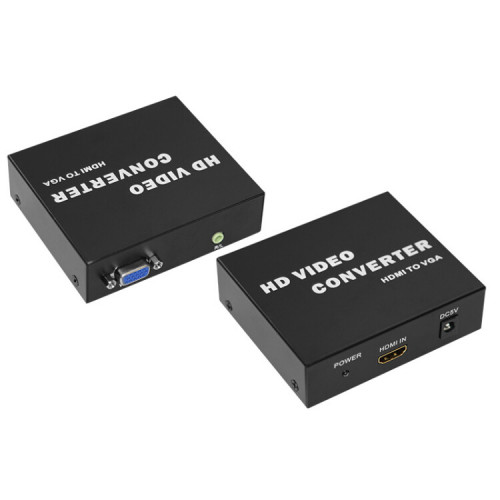 Конвертер HDMI на VGA + Стерео 3,5 мм, металл | 17-6908 | REXANT