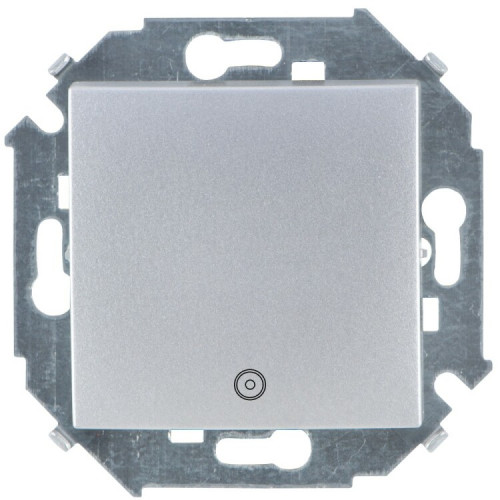 Simon 15 Алюминий Выключатель 1-кл кнопочный с пиктограммой, 16А 250В, винт. зажим | 1591150-033 | Simon