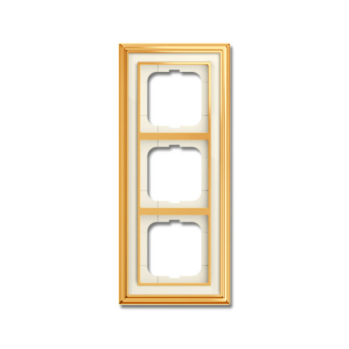 Рамка 3-постовая, серия Династия, Латунь полированная, белое стекло | 1754-0-4562 | 2CKA001754A4562 | ABB