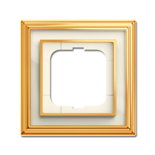 Рамка 1-постовая, серия Династия, Латунь полированная, белое стекло | 1754-0-4560 | 2CKA001754A4560 | ABB