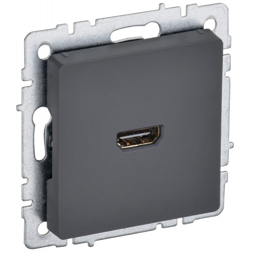 BRITE Розетка HDMI РHDMI-0-БрГ графит | BR-H10-K53 | IEK