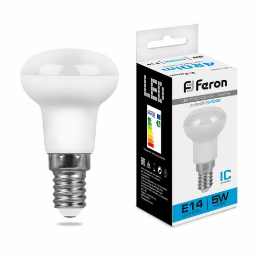 Лампа светодиодная рефлектор LB-439 (5W) 230V E14 6400K R39 | 25518 | FERON