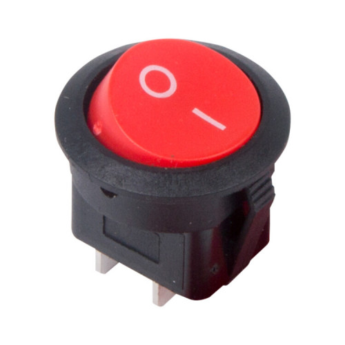 Выключатель клавишный круглый 250V 6А (2с) ON-OFF красный | 36-2560 | REXANT