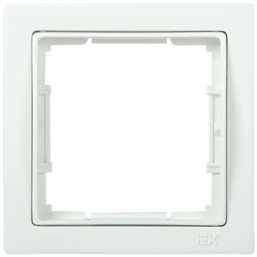BOLERO Q1 белый Рамка 1-местная квадратная РУ-1-ББ | EMB12-K01-Q1 | IEK