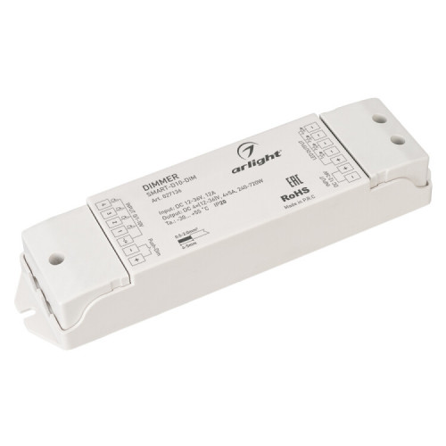 Диммер SMART-D10-DIM (12-36V, 4x5A, 0/1-10V) | 027136 | Arlight