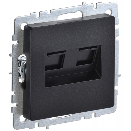 BRITE Роз. комп. 2-ая RJ45 кат.5E РК10-2-БрЧ черный | BR-K20-1-K02 | IEK