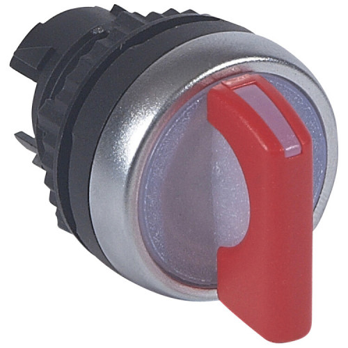 Переключатель - Osmoz - для комплектации - с подсветкой - 3 положения с фиксацией - 45° - красный | 024051 | Legrand