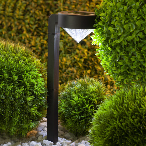 Cветильник садовый декоративный SL-PL42-DMD на солнечной батарее, пластик, черный, 42 см | Б0007511 | ЭРА
