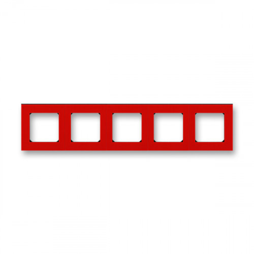 ABB Levit Красный / дымчатый чёрный Рамка 5-ая | 3901H-A05050 65W | 2CHH015050A6065 | ABB