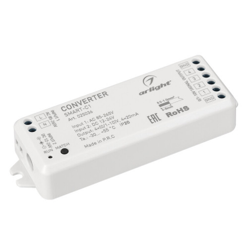 Конвертер SMART-C1 (12-24V, RF-0/1-10V, 2.4G) | 025036 | Arlight