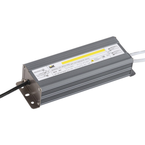 Драйвер для светодиодных лент LED ИПСН-PRO 100Вт 12В IP67 блок-шнуры | LSP1-100-12-67-33-PRO | IEK